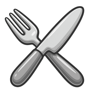 Fork and spoon accent
