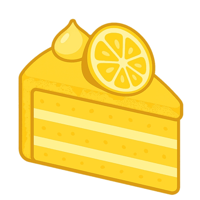 YellowCake cake slice accent